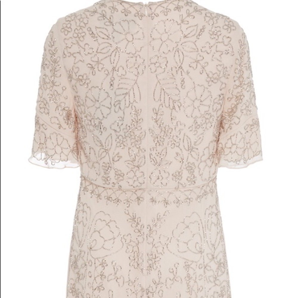 Needle & Thread beaded A-line blush dress